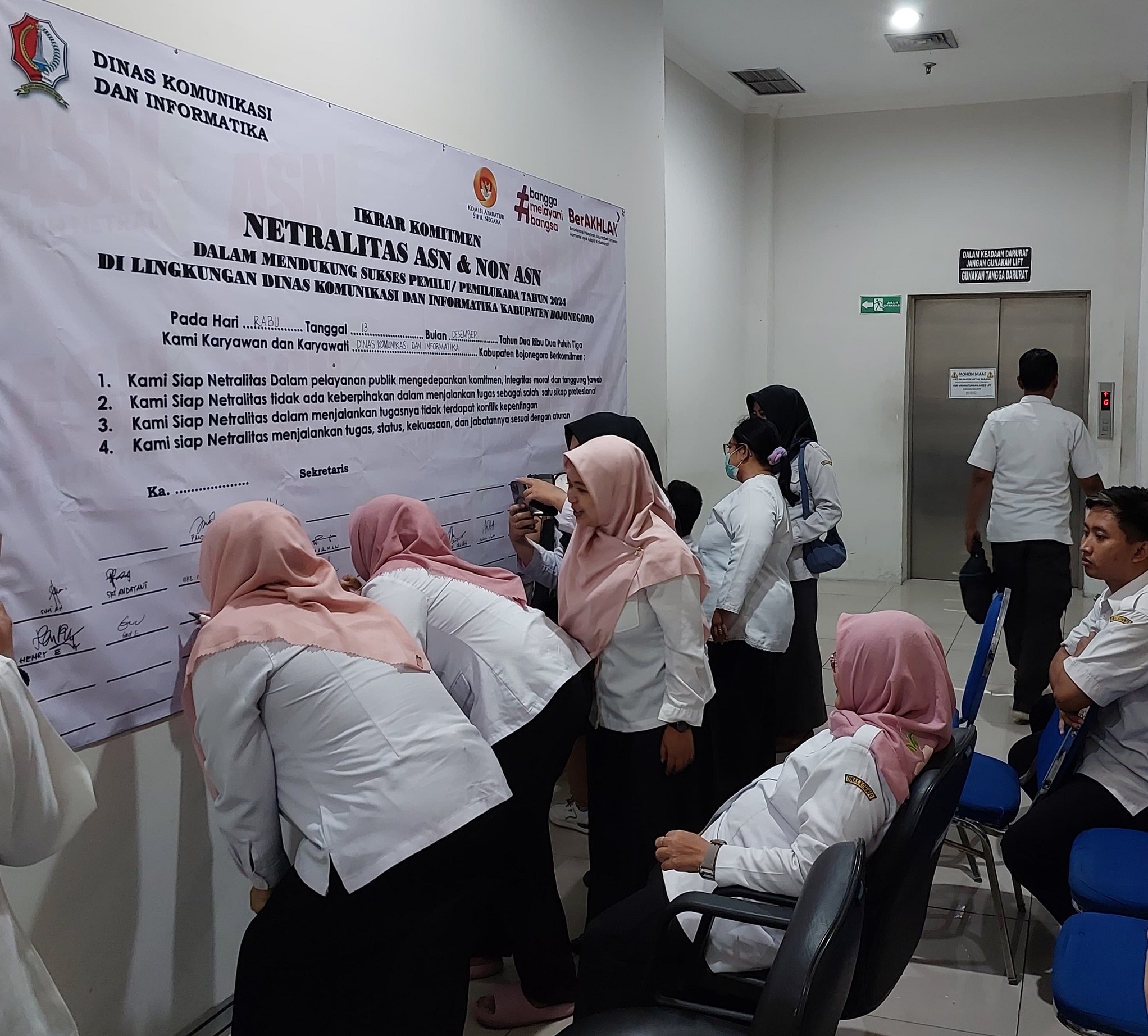 Pemkab Bojonegoro Gelar Penandatanganan Komitmen Netralitas ASN dalam Pemilu 2024